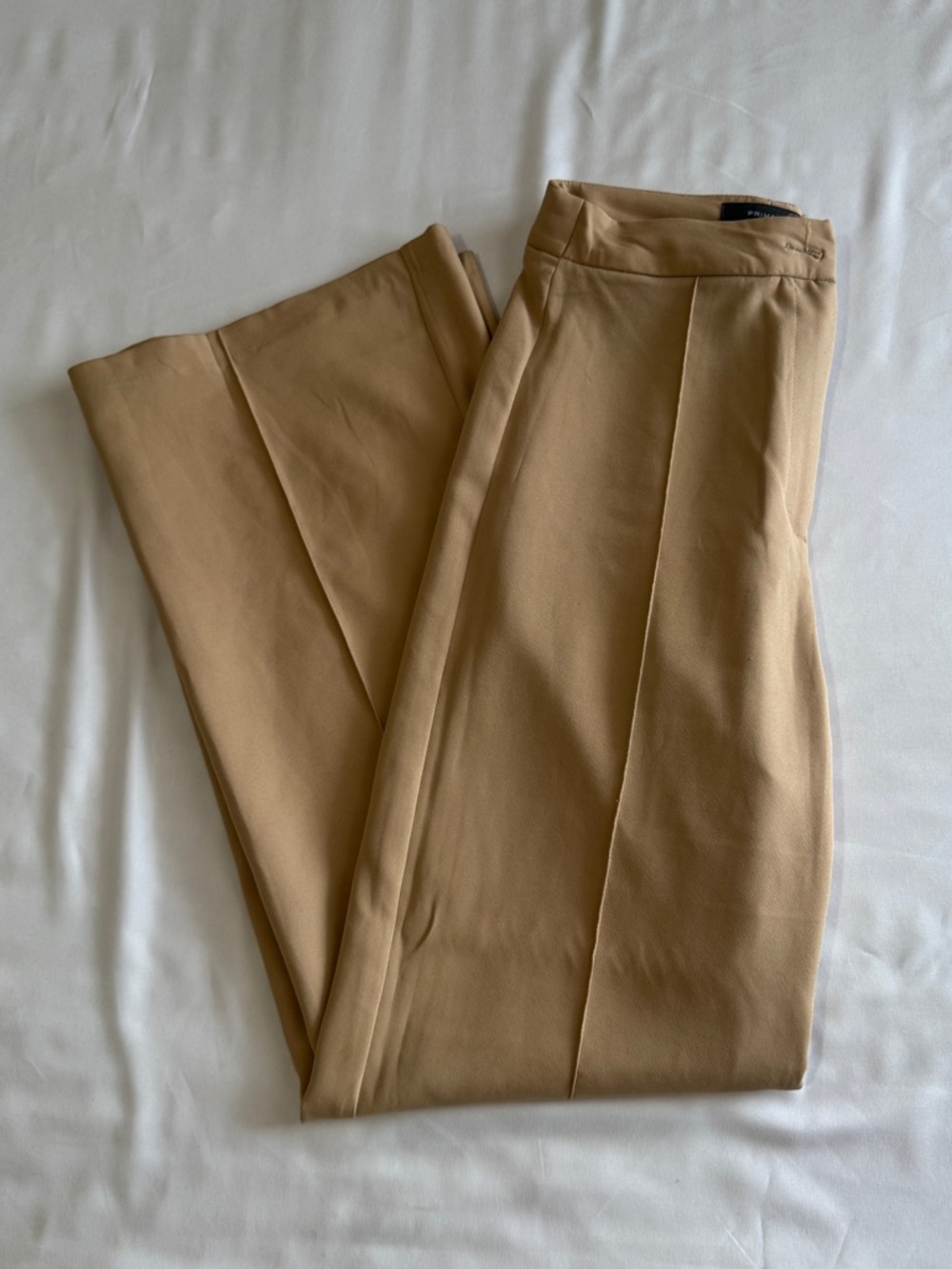 Women’s High Waisted Tailored Dress Pants in Tan/Beige